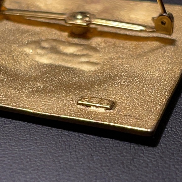 Jonette Jewelry JJ Lion Head Modernist Pin BROOCH Gold Tone GORGEOUS Piece 🦁 - Picture 9 of 16